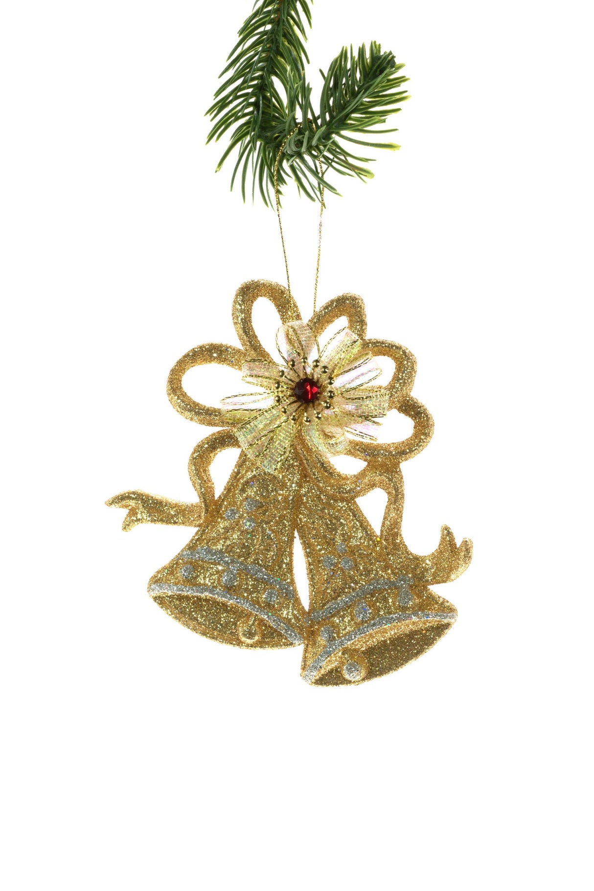 4.5"Hanging Gold and Silver Bells Ornament