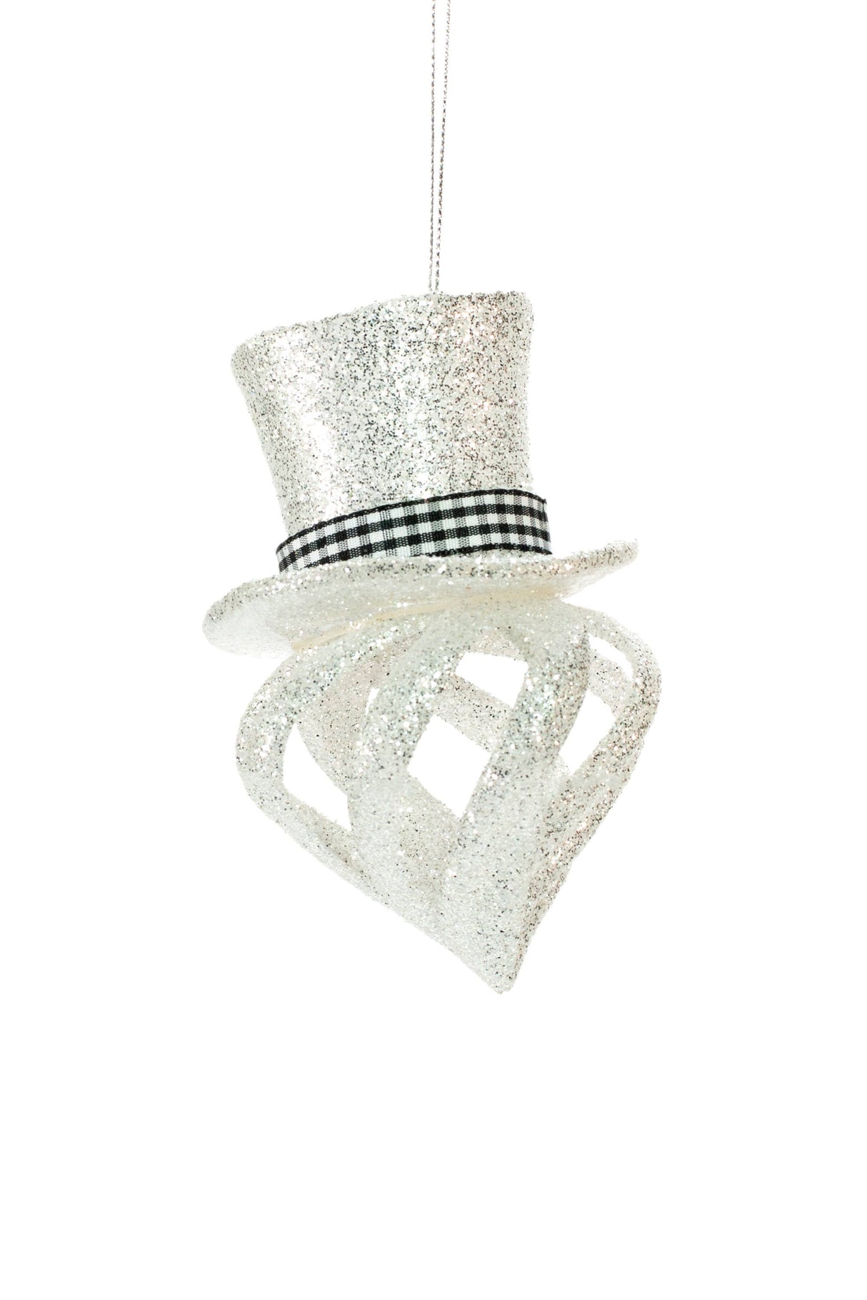 Hanging Gold Glittered Ball Ornament