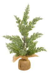 17" Frosted Green Pvc Christmas Tree with Sequins