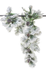 72" Flocked White Pvc Garland