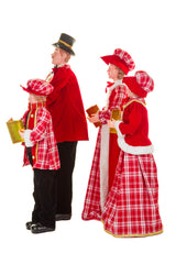 41.5" Set of 4 Red and Black Cloth Jolly Caroler Set