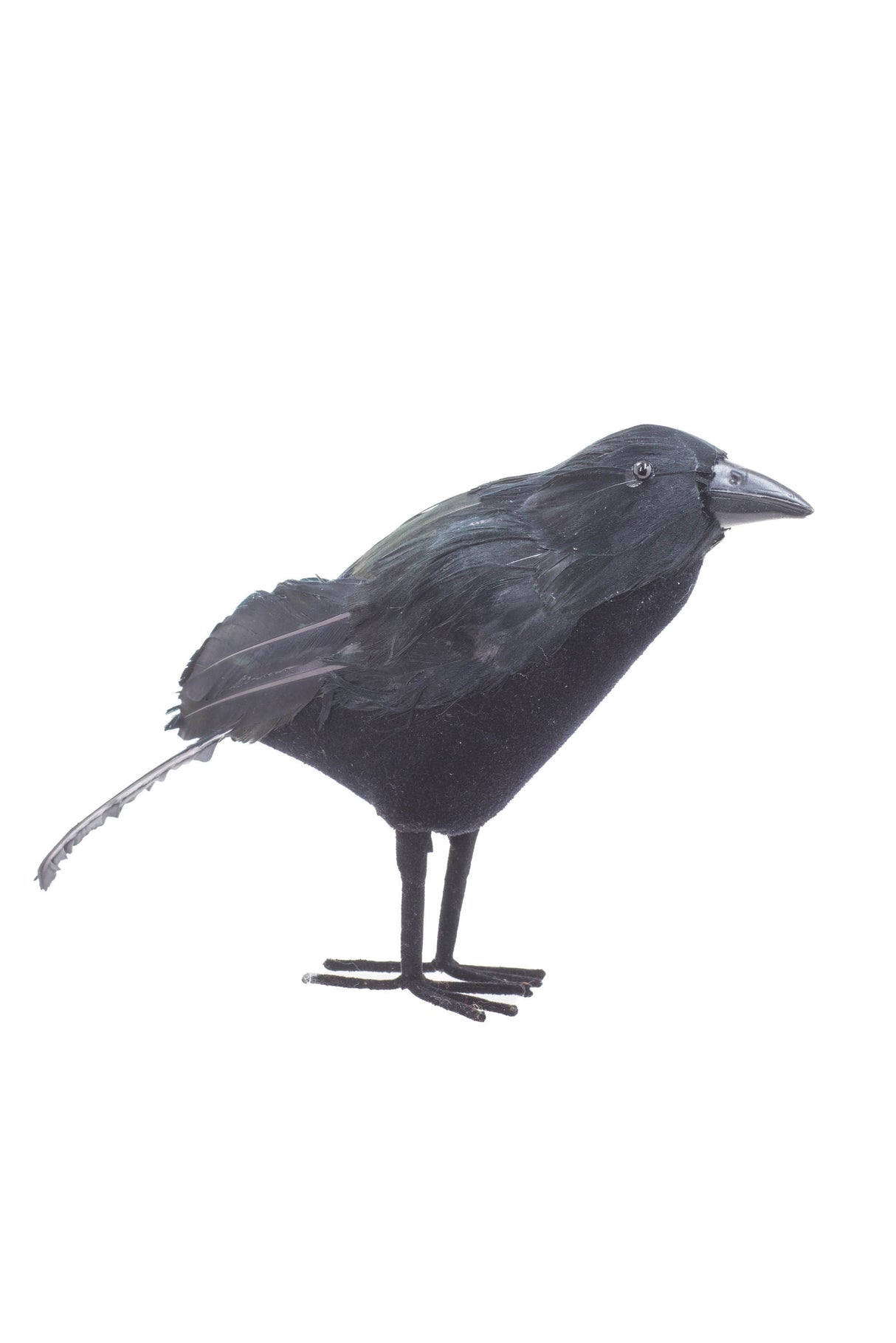 8" Black Plastic Crow Figurine
