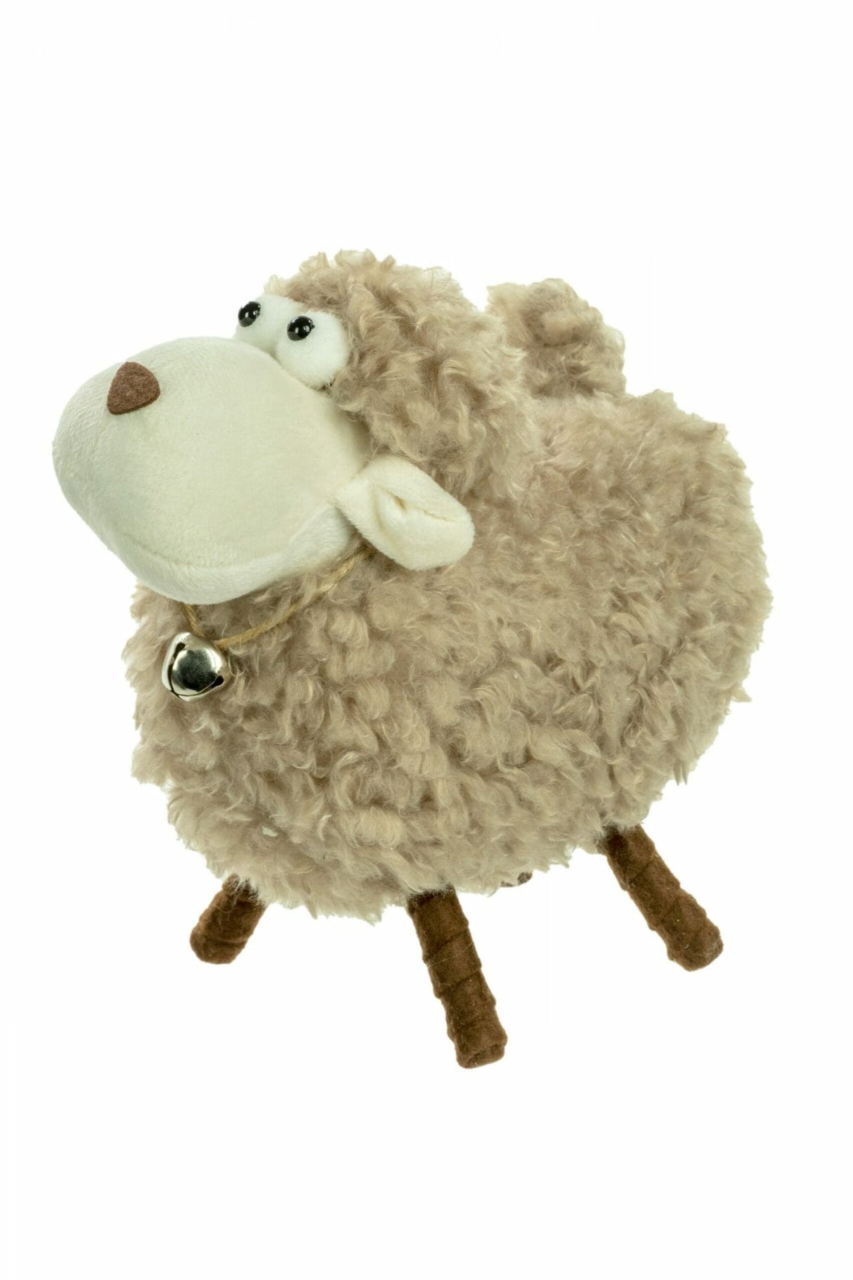 10" Brown Cloth Goofy Sheep