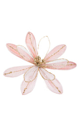 7.85" Pink Cloth Poinsettia Tree Pick