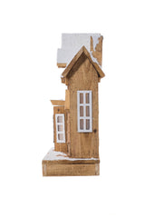 14.25"Smokey and White Wood Classic House LED Display
