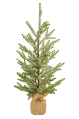 24" Green Pvc Christmas Tree with Frosted Branches