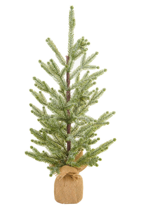 24" Green Pvc Christmas Tree with Frosted Branches