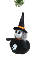 6" Round Black Cloth Happy Ghoul Figurine
