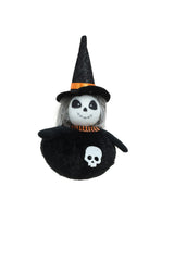 6" Round Black Cloth Happy Ghoul Figurine