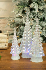 Clear Christmas Tree LED Snow Globe