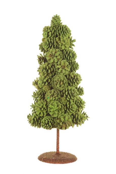 17" Green and Brown Foam Pinecone Christmas Tree