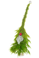 26" Green Pvc Illuminated Christmas Tree with Ornament