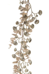 72"Beige Plastic Eucalyptus Garland