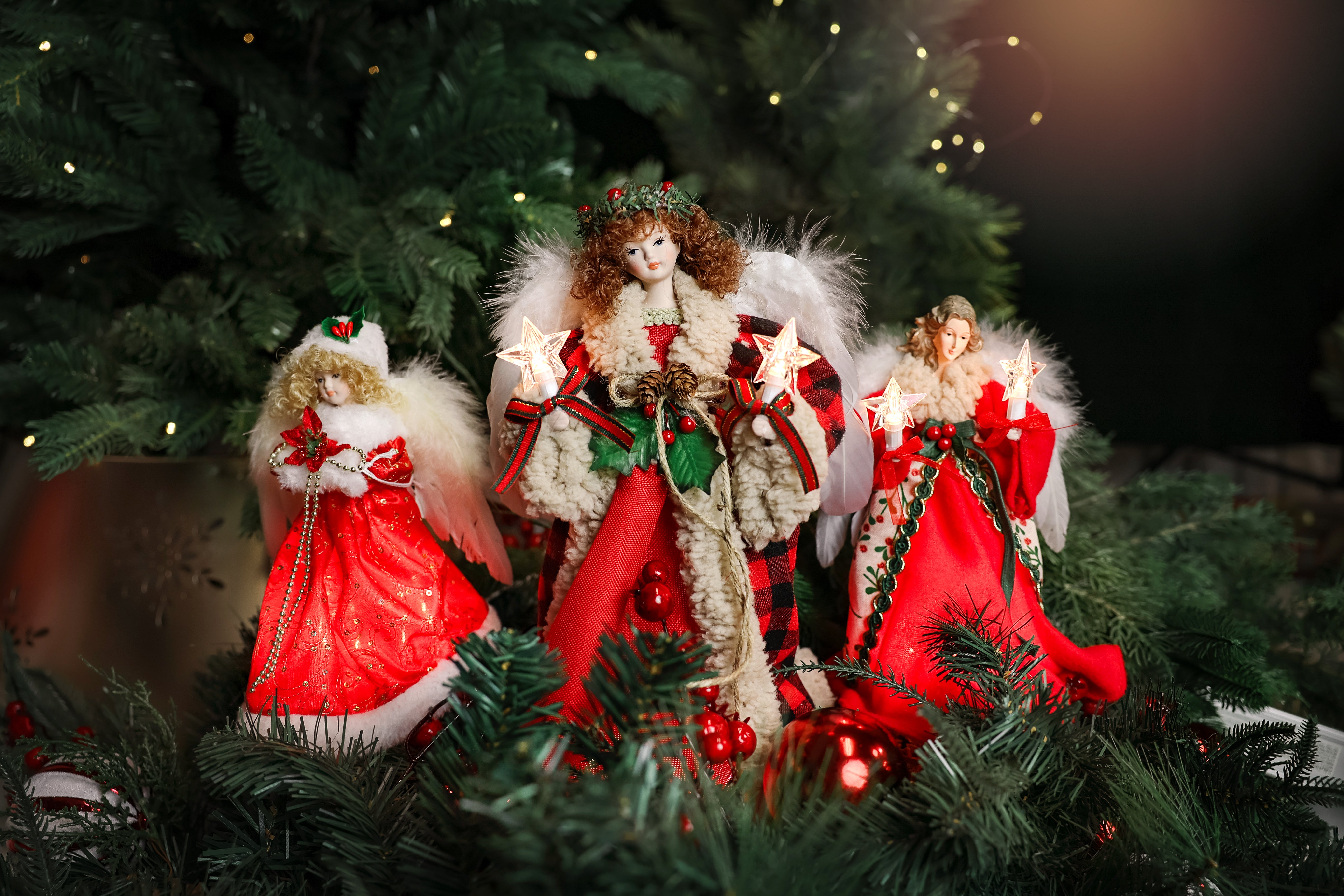 Starlight Christmas Angel Tree Toppers Collection | JJ's Holiday