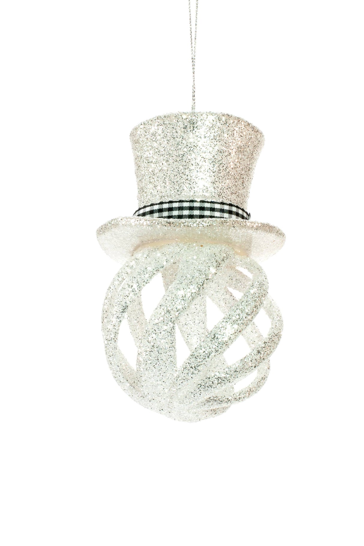 Hanging Gold Glittered Ball Ornament