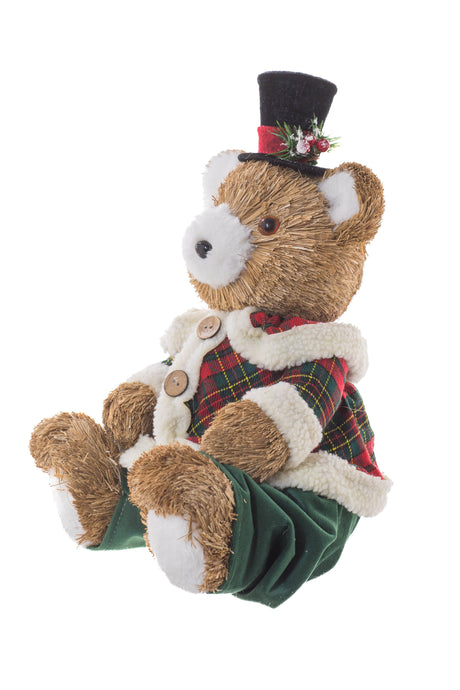 Sitting Green Gentleman Bear