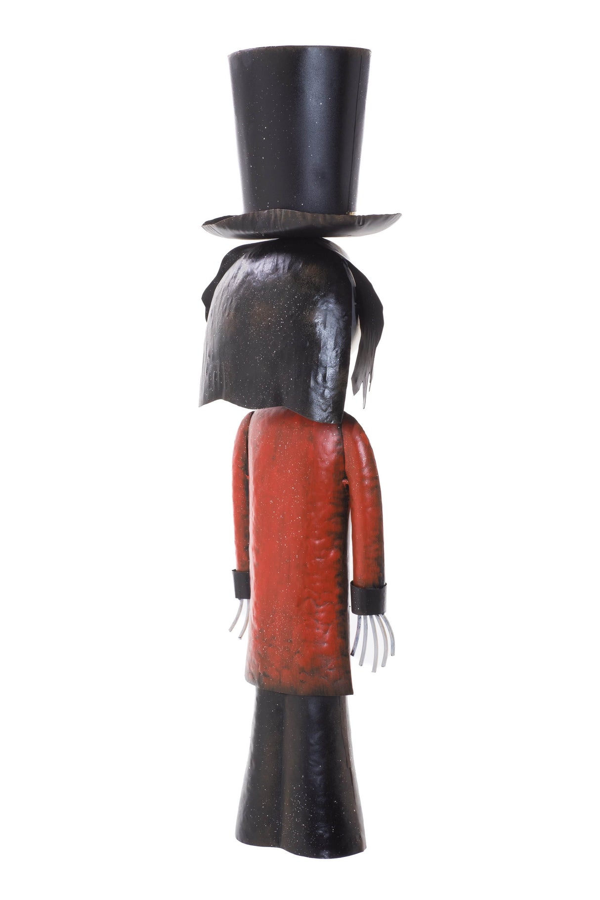 27.5" Black and White Metal Mr. Skellington Figure