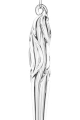 9.5" Hanging Clear Glass Icicle Ornament