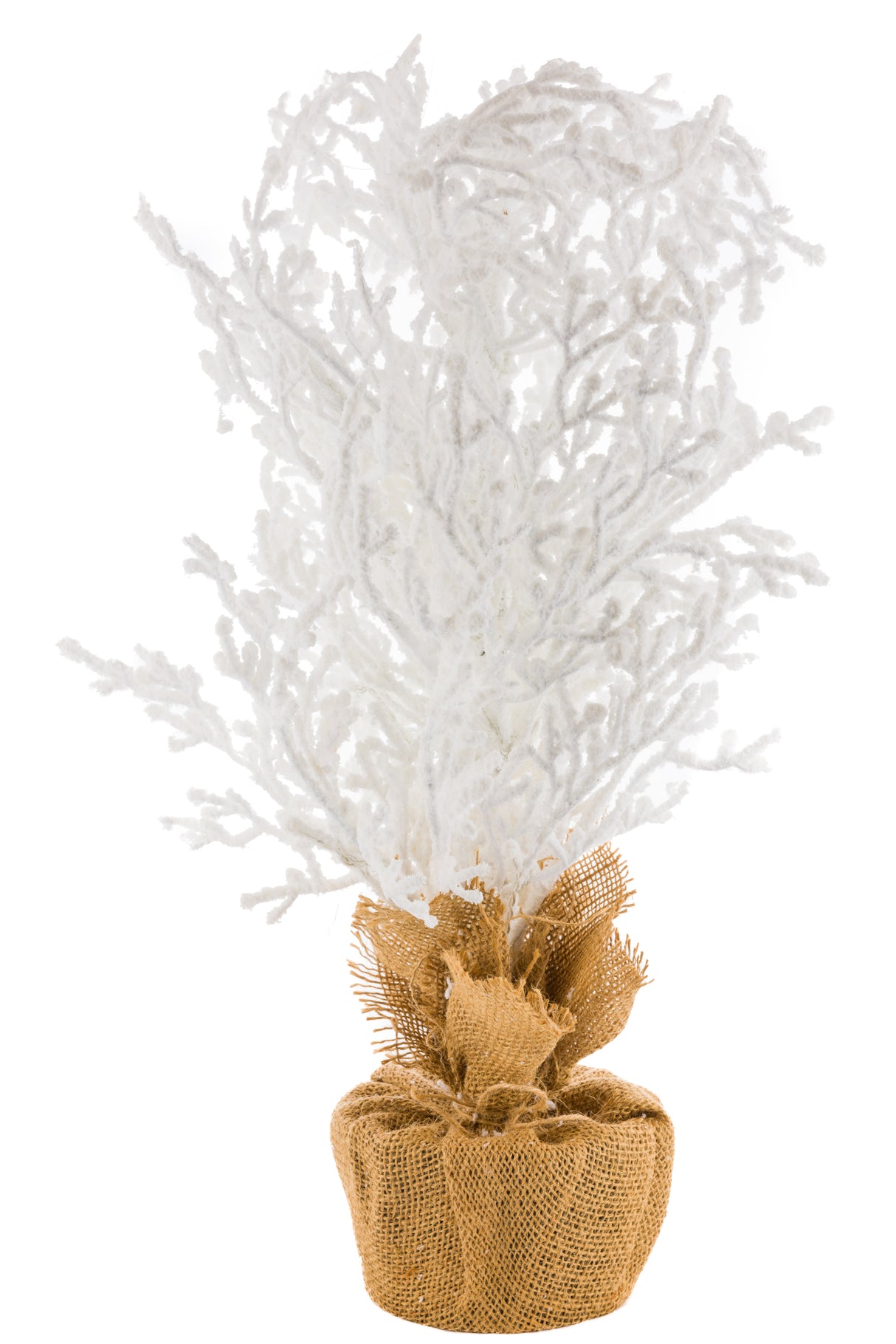 18" White Pvc/Pe Pine Warm White LED Christmas Tree