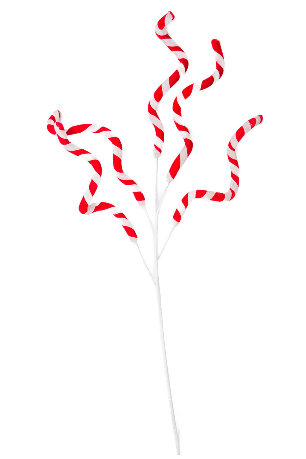31" Candycane Red and White Foam Candycane Tree Pick with Wrapped Stem