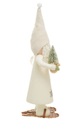 30" Cream Foam Mellow Santa with Gifts