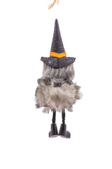 7.5" White Cloth Cute Lil Fuzzy Skelly with Spider-Print Hat