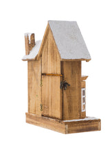 14.25"Smokey and White Wood Classic House LED Display