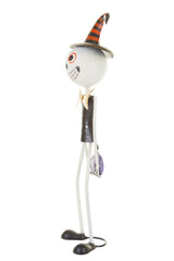 26.5" Black and White Metal Skellington Jr. Figure
