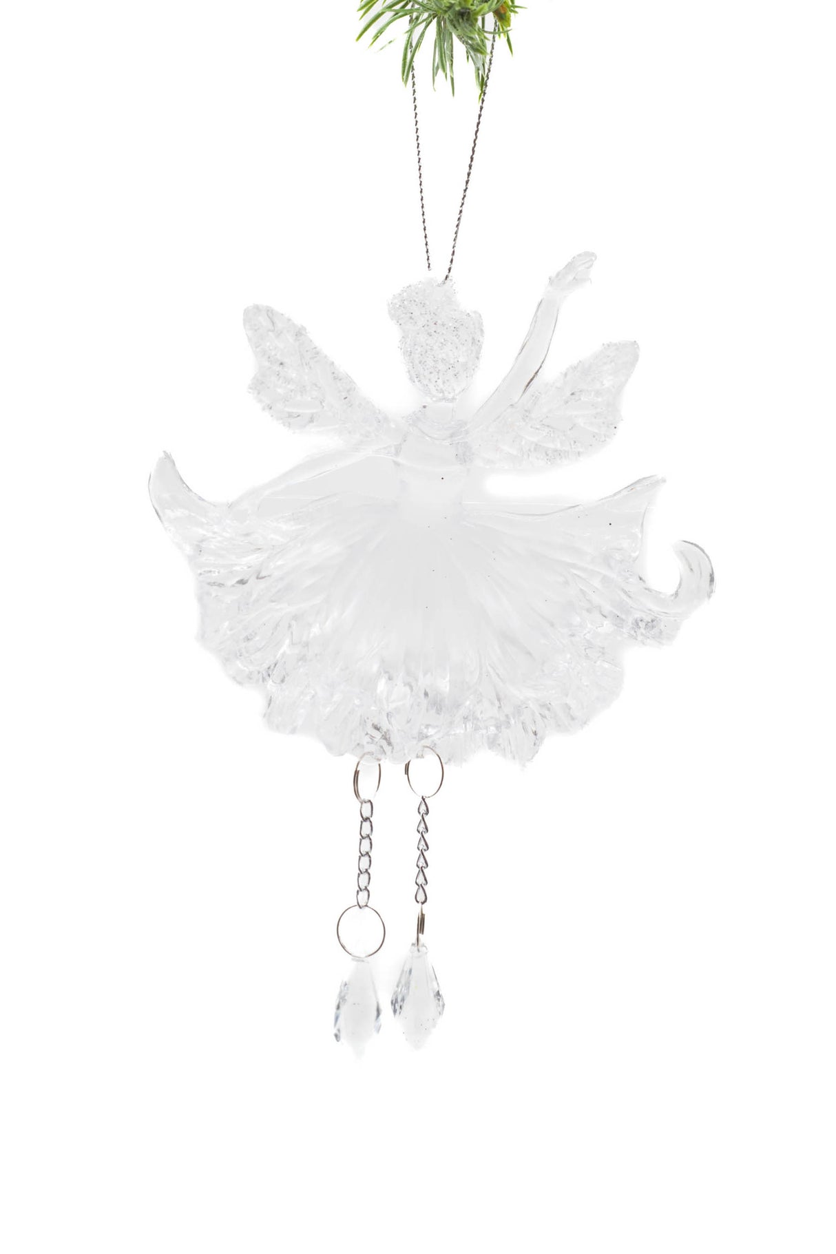 6" Hangable Clear Plastic Fairy Ornament In Action