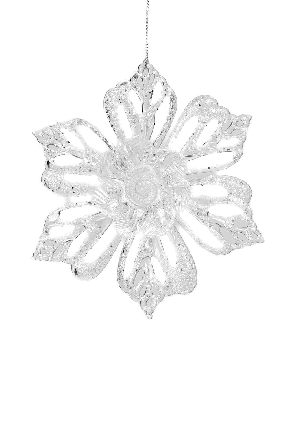 13"Hanging Clear Acrylic Flower Ornament