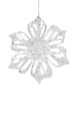 13"Hanging Clear Acrylic Flower Ornament