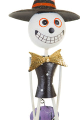 26.5" Black and White Metal Skellington Jr. Figure