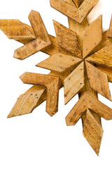 10" Hanging Smokey Wood Rustic Snowflake