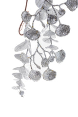 72"Silver Plastic Eucalyptus Garland