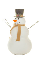 27" Large Striped White and Red Foam Snowman Figure with Striped Cap