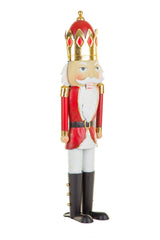 19" Red and Gold Metal Regal Nutcracker