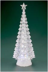 Clear Christmas Tree LED Snow Globe
