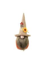 10.2" Beige and Orange Cloth Round Gnome