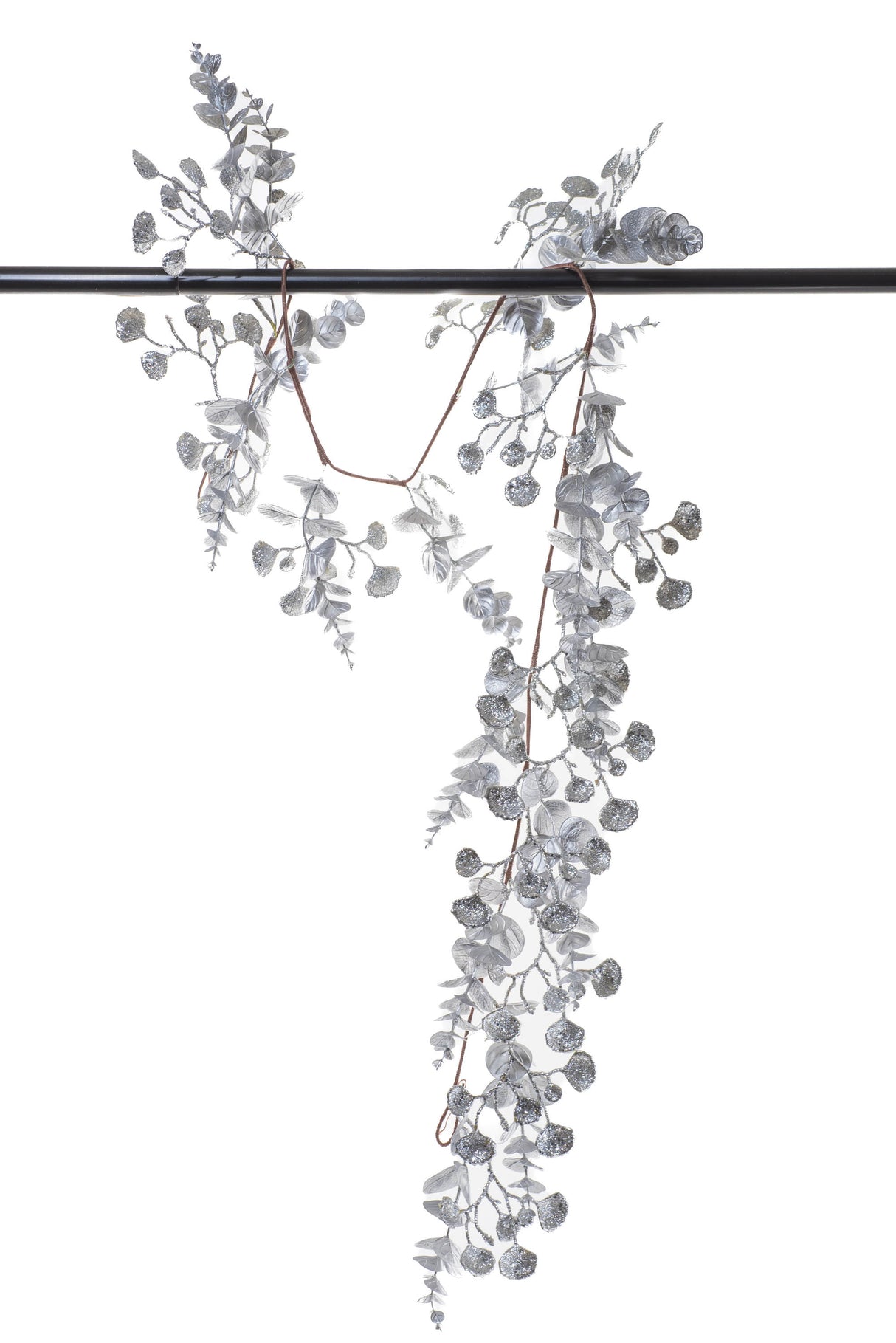 72"Silver Plastic Eucalyptus Garland