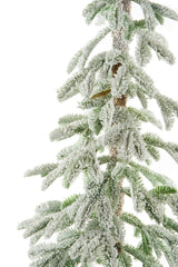72" Flocked Green and White Pvc/Pe Christmas Tree