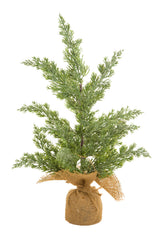 17" Frosted Green Pvc Christmas Tree with Sequins