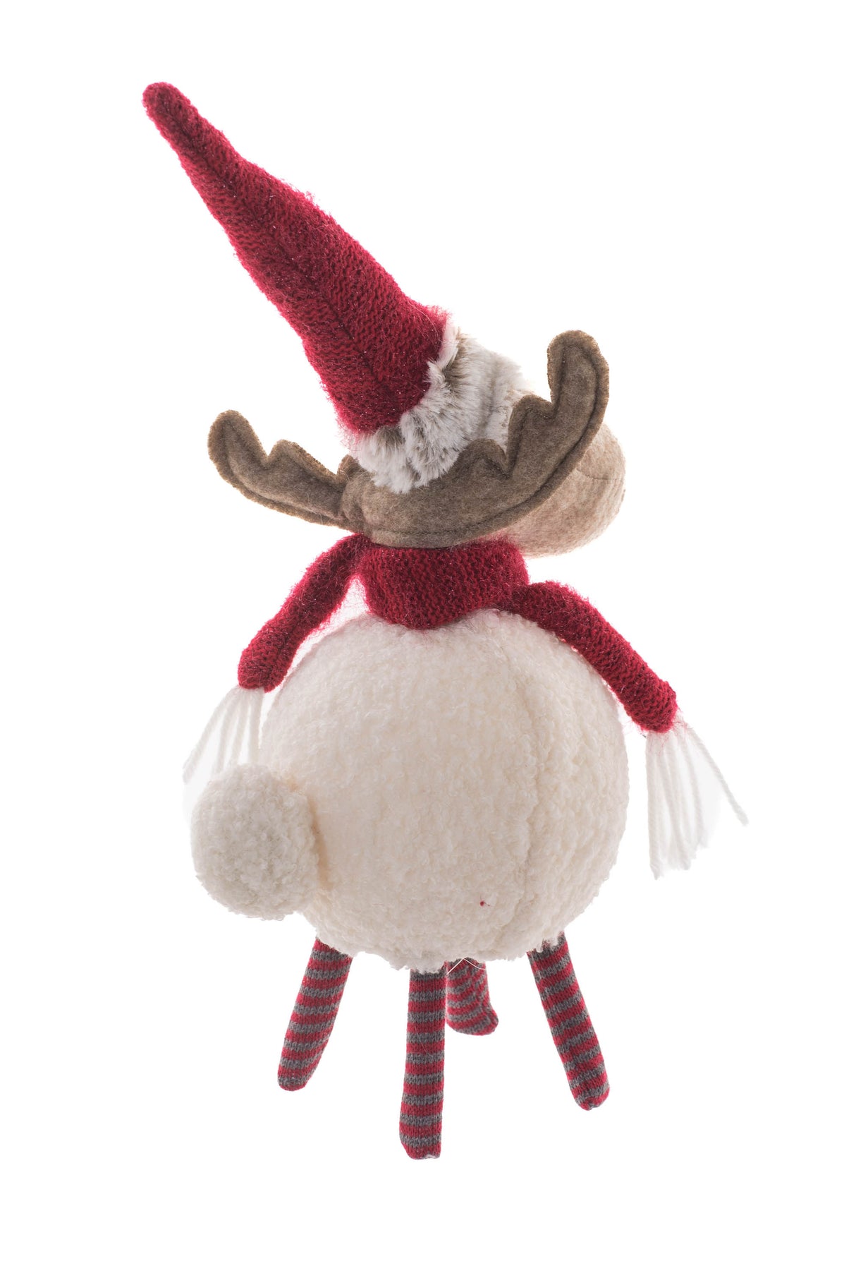 12" Plaid White Polyester Moose Figurine