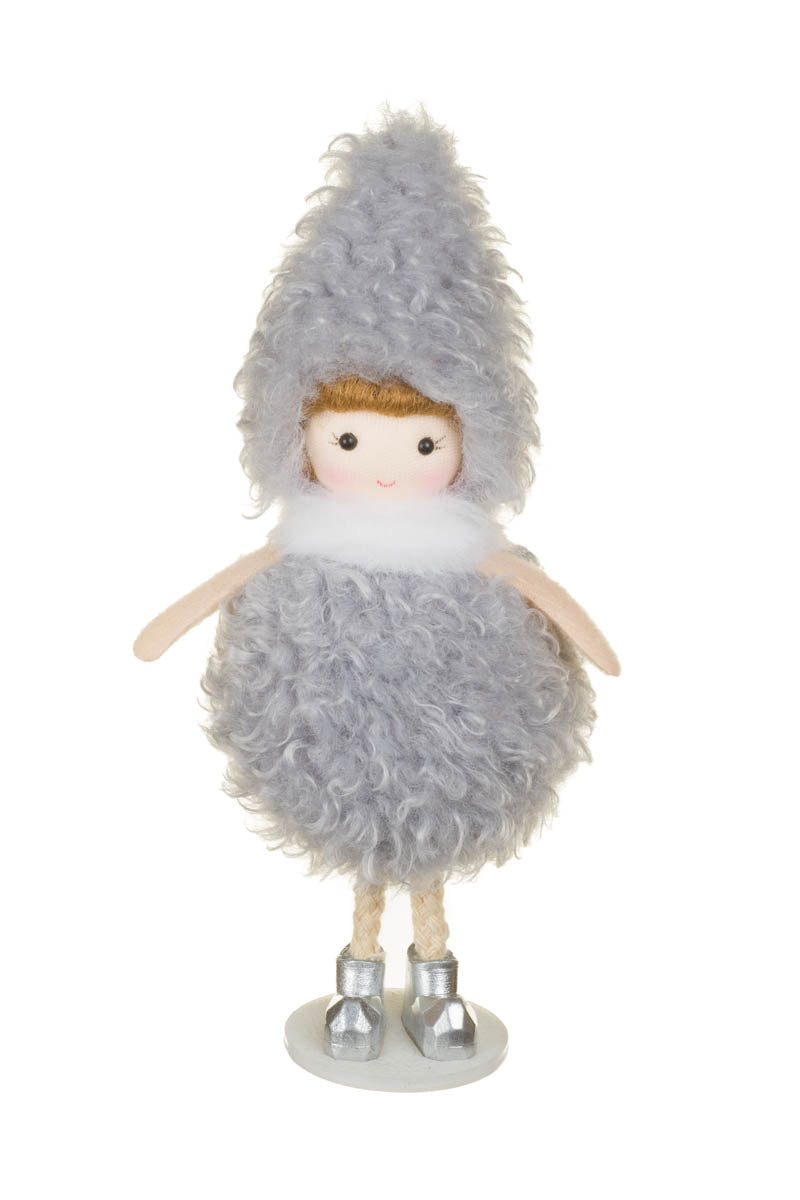 6" Hangable Smokey Fabric Puffball Girl Doll