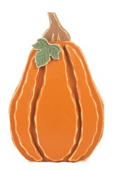 20.25" Orange Wood Pumpkin Standee