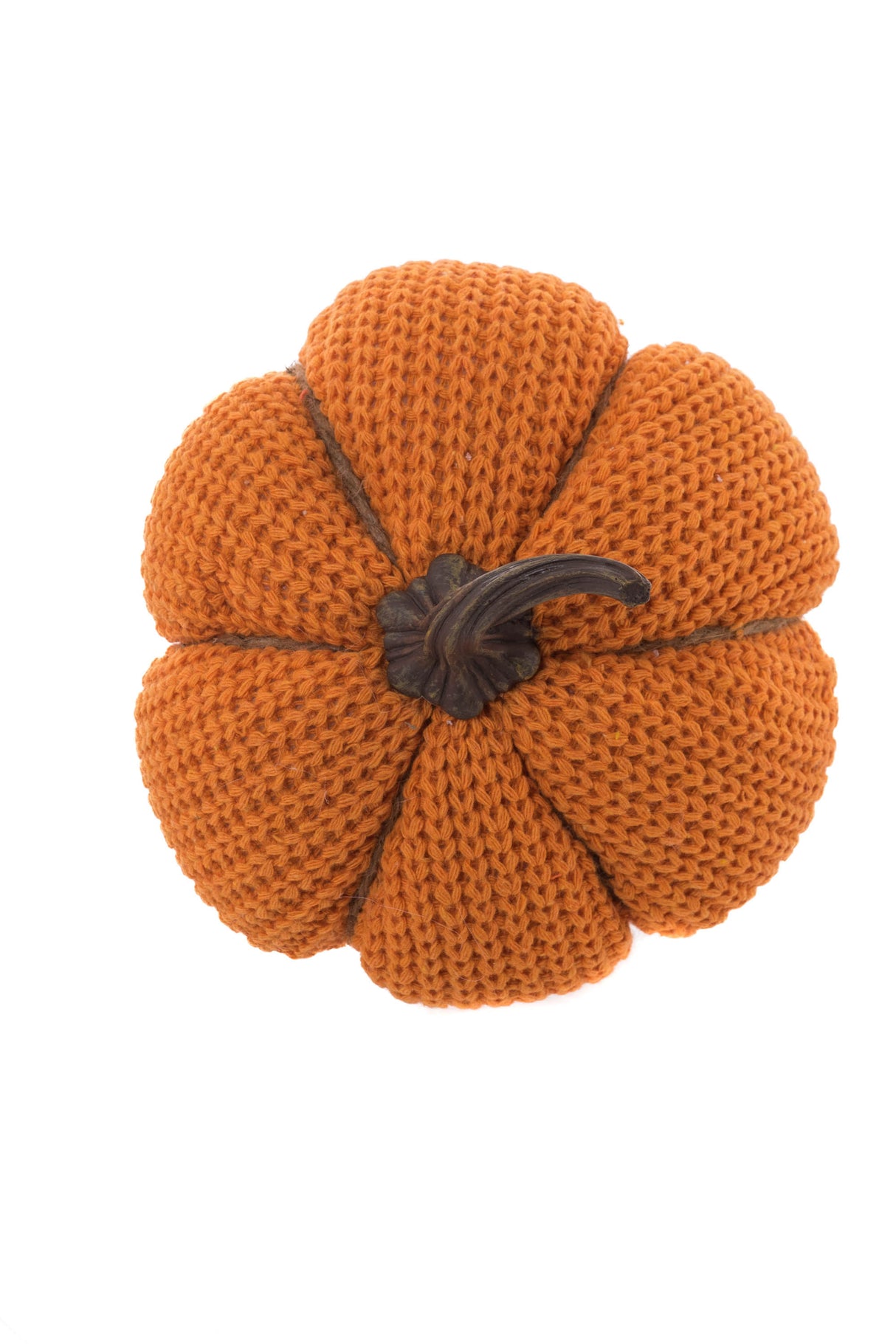 7.1" Tangerine Cloth Crochet Pumpkin