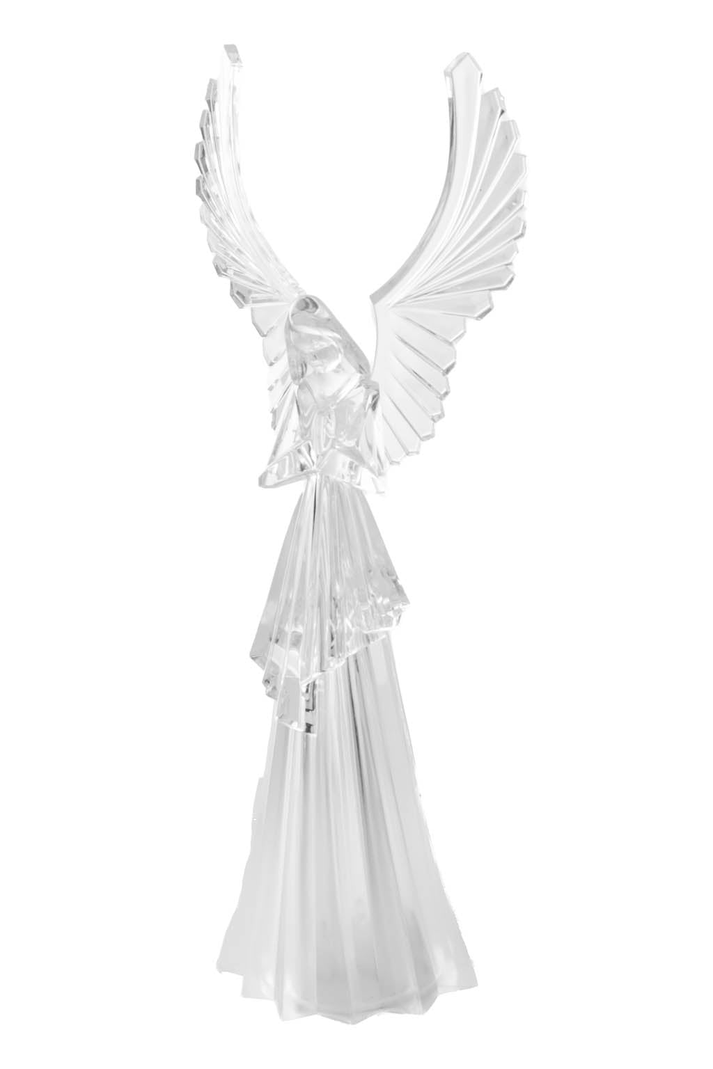11.25" Clear Plastic Angel Color Change LED Figure