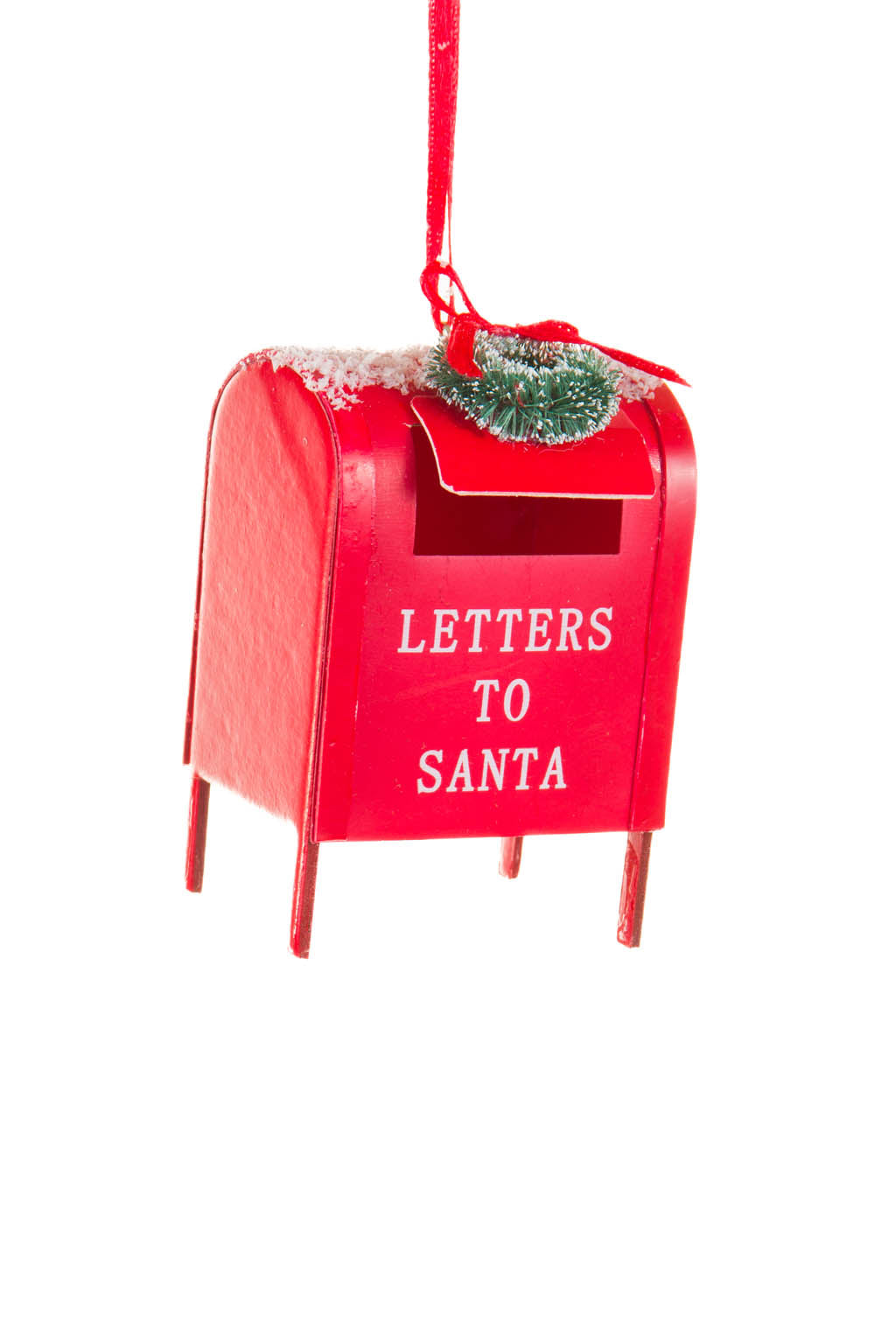 3.5" Hanging Red Cardboard Festive Mailbox Ornament