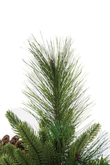 24" Green Pvc Mixed Pine Table Top Trees with Pinecones