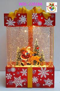 Present Box Snow Globe with Santa