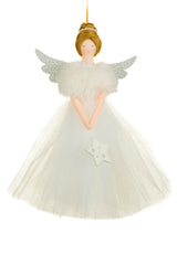 8" Hanging White Cloth Sleepy Fairy Doll
